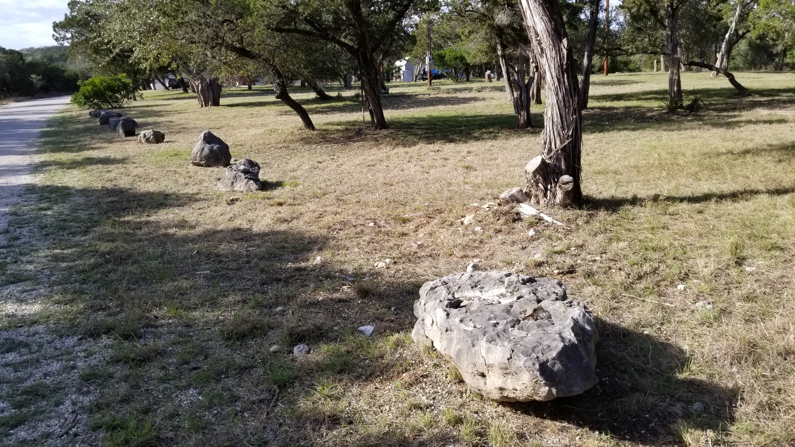 Park road, RV pads, and lots at Medina Highlands Park