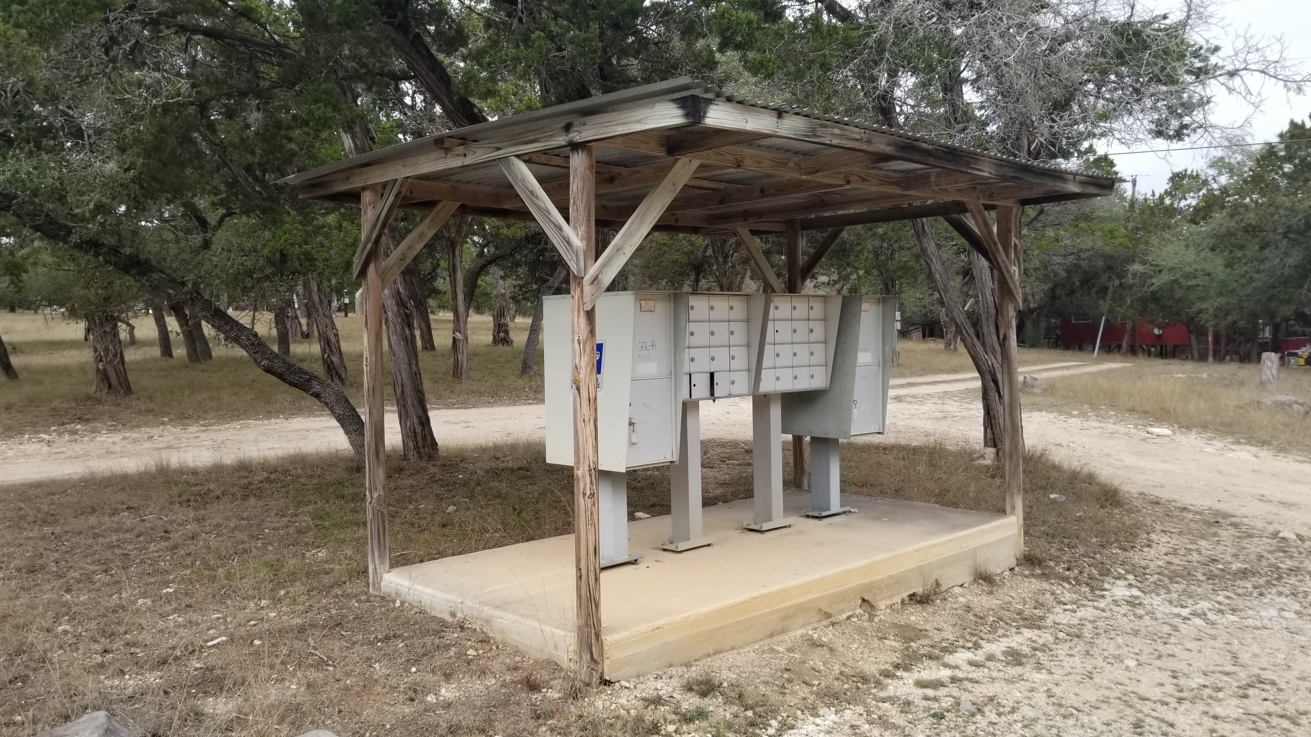 Park road, RV pads, and lots at Medina Highlands Park